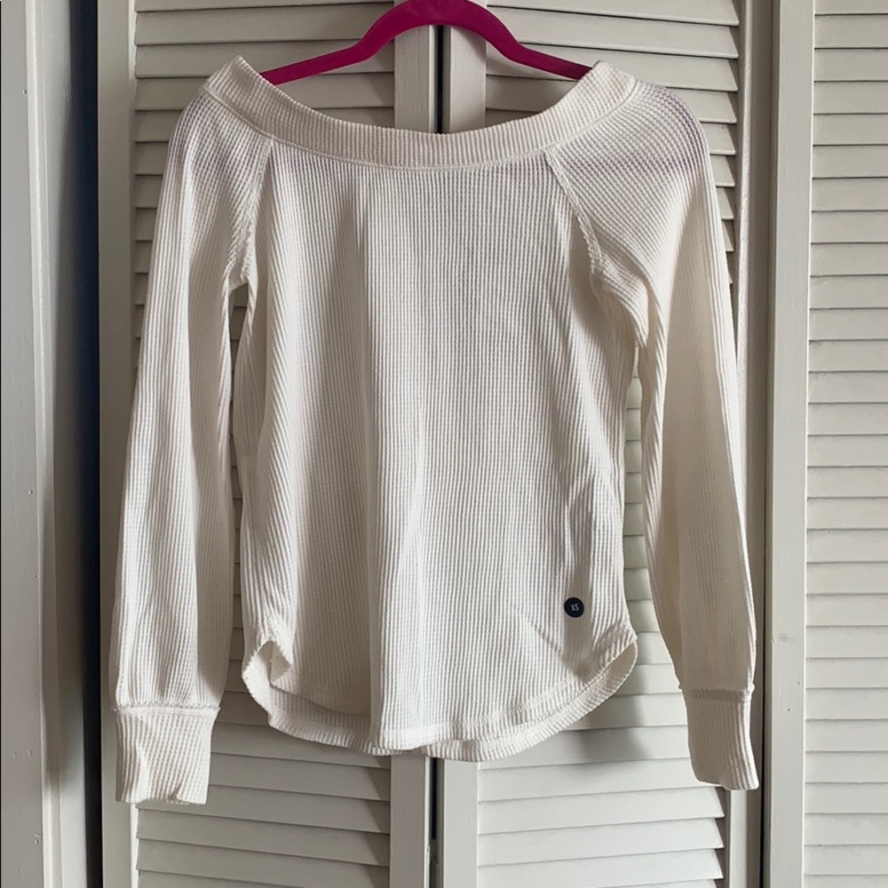Abercrombie and Fitch Off The Shoulder Waffle Tee